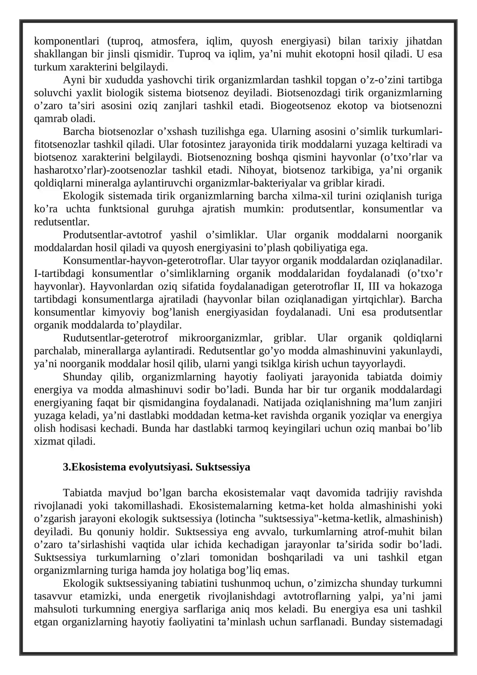 Biotsenozlar va Populyatsiya 4