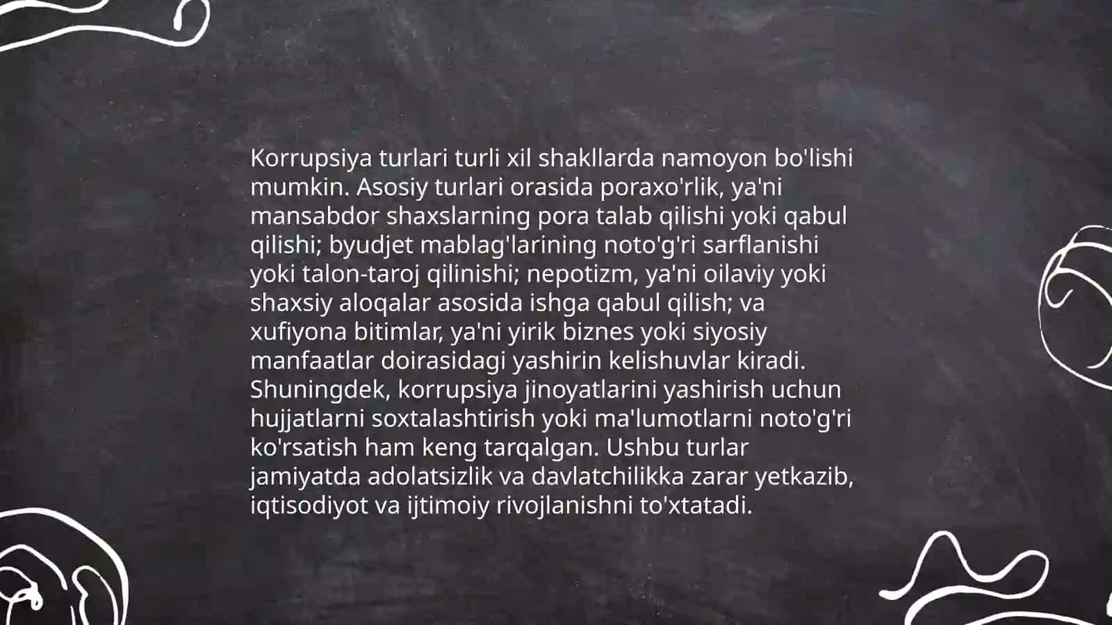Karrupsiyaning mohiyati va uning oqibatlari 4