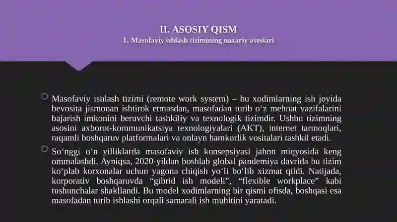 Masofaviy ishlash tizimini joriy etish 4