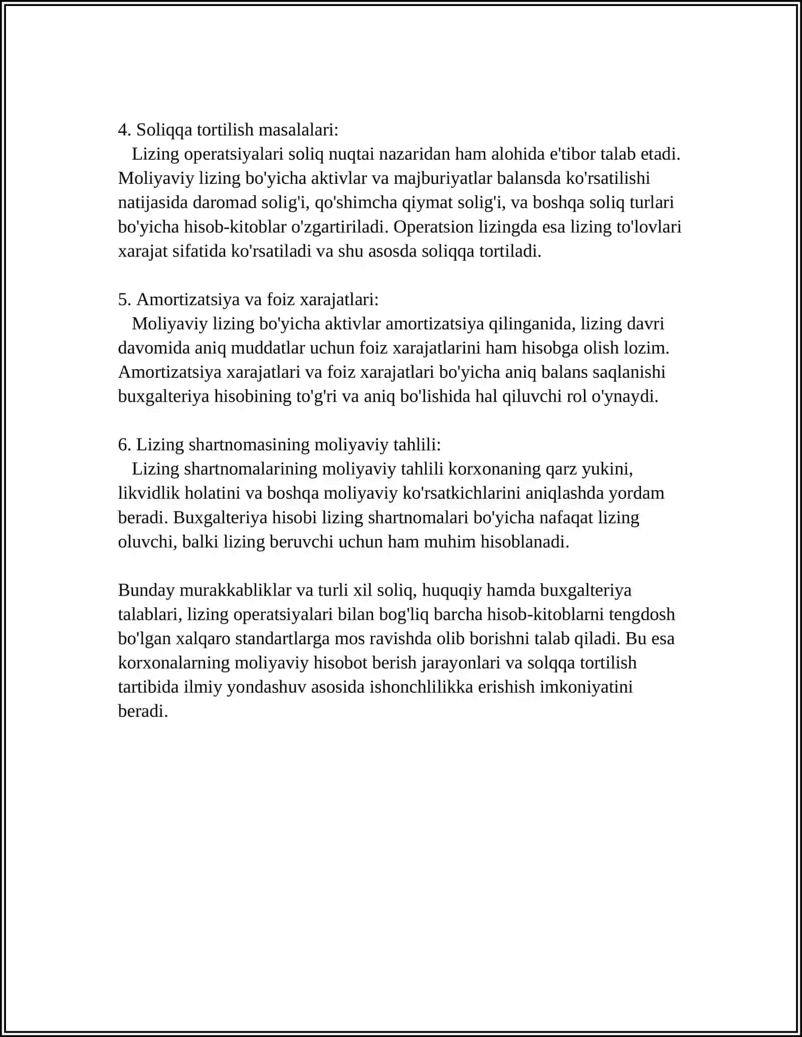 LIZING OPERATSIYALARINING BUXGALTERIYA HISOBINI TASHKIL ETISHI 4