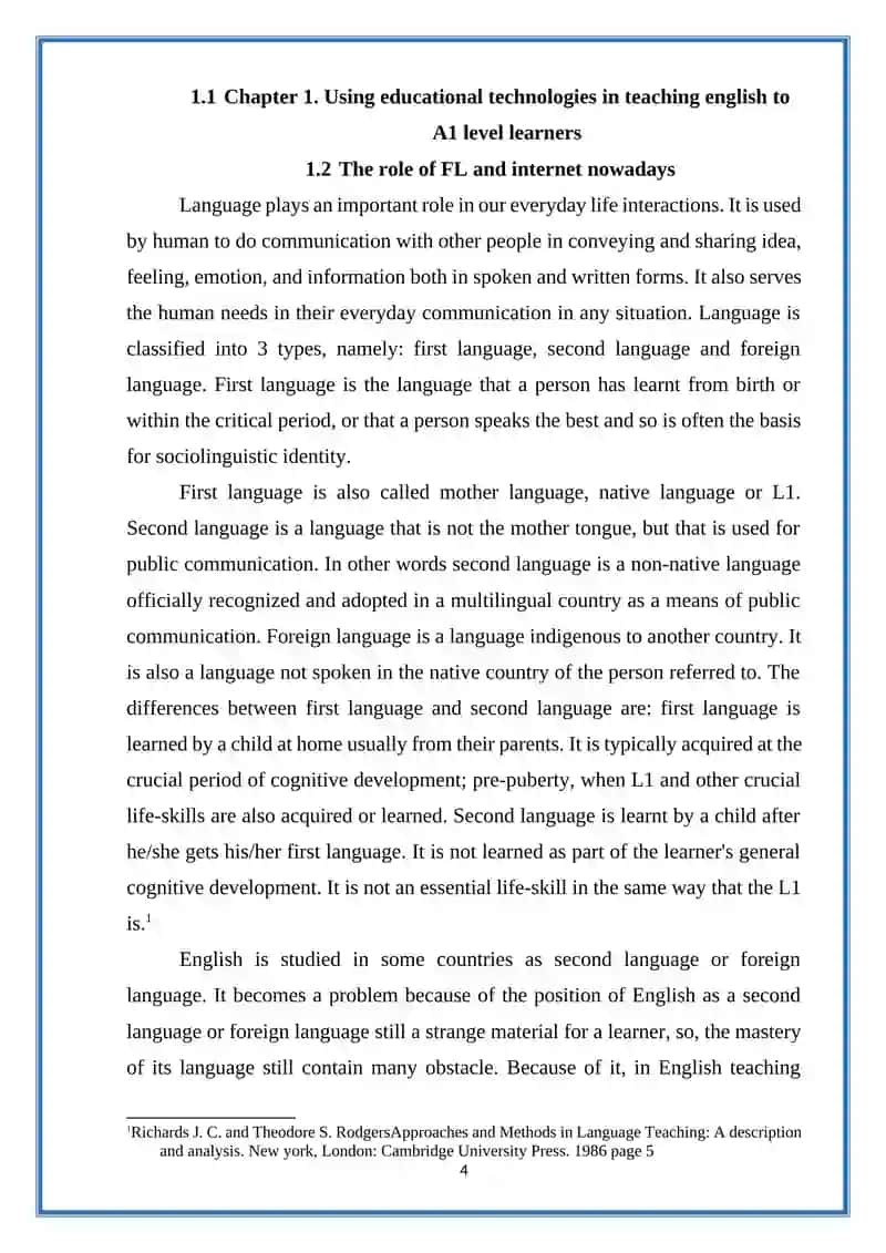 Internet technologies for English Learning 4
