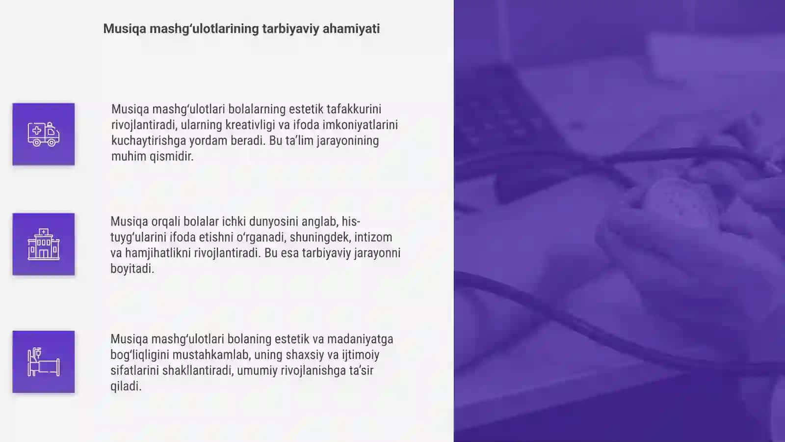 Musiqa mashgʻulotlarning bolaning estetik tarbiyasidagi eli 4