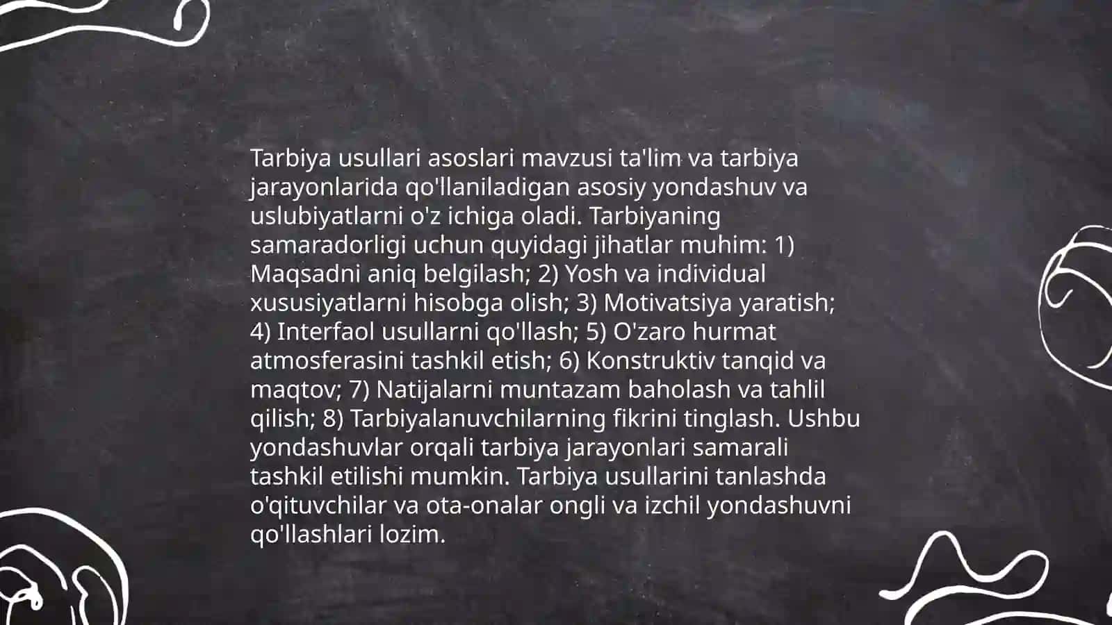 Tarbiya usullari va shakllari 4