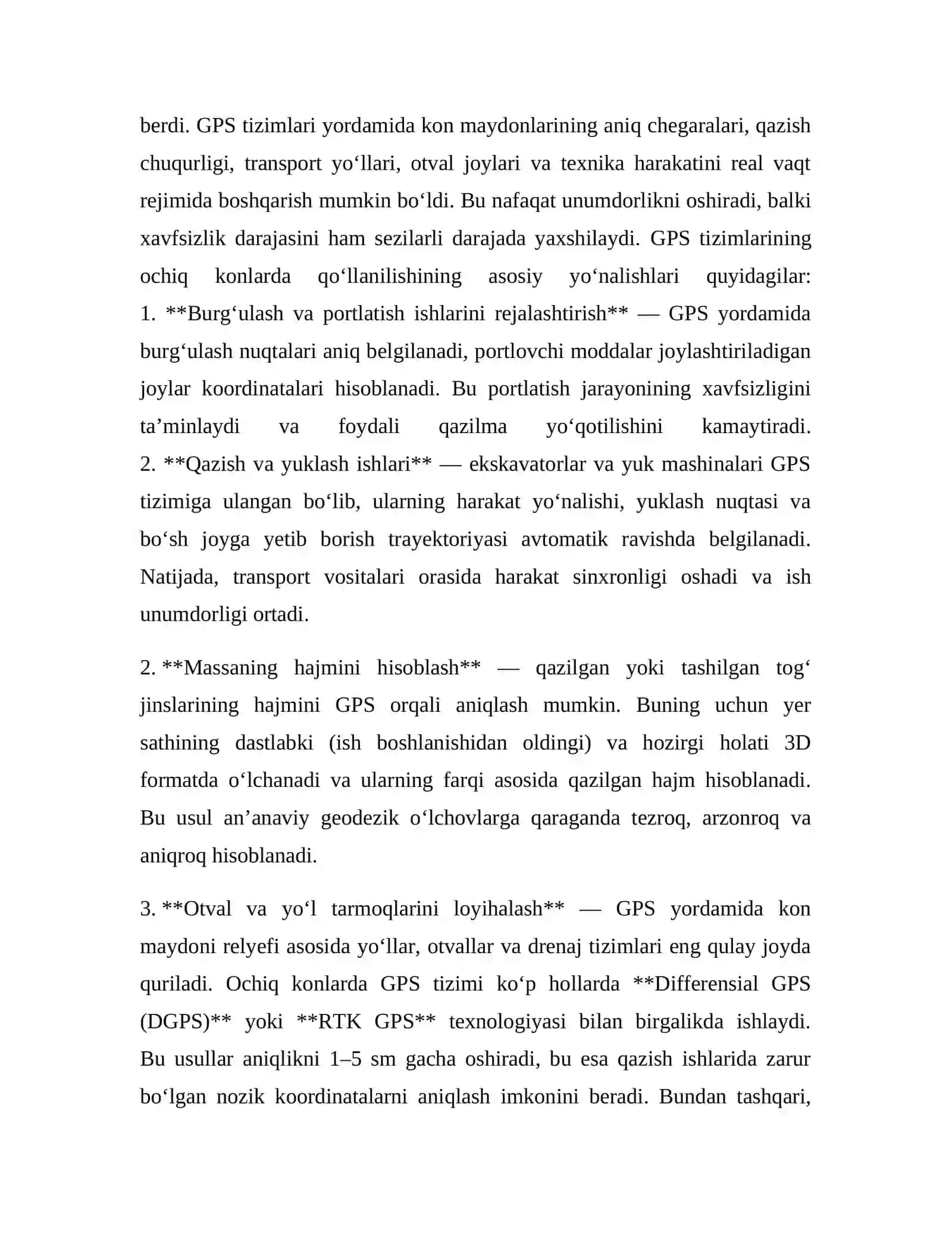 GPS tizimlarining konchilik sanoatida qo‘llanilishi 4