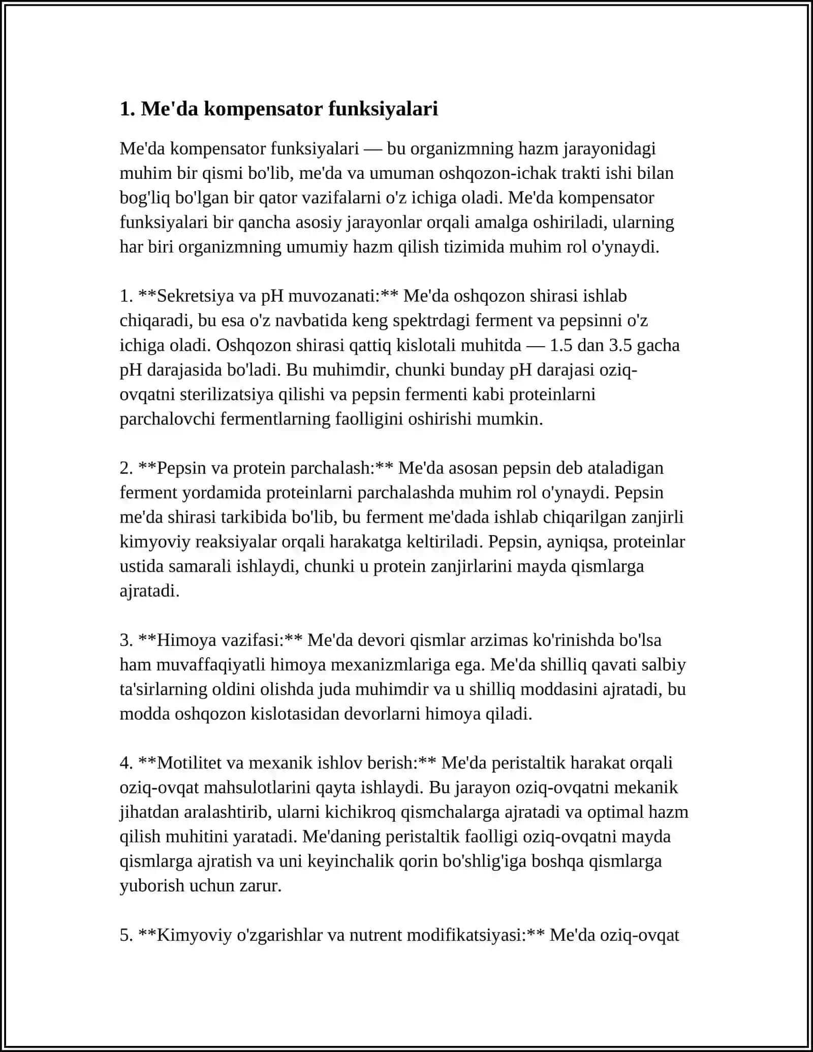 Me'daning Kompensator va Adaptiv Xususiyatlari 4