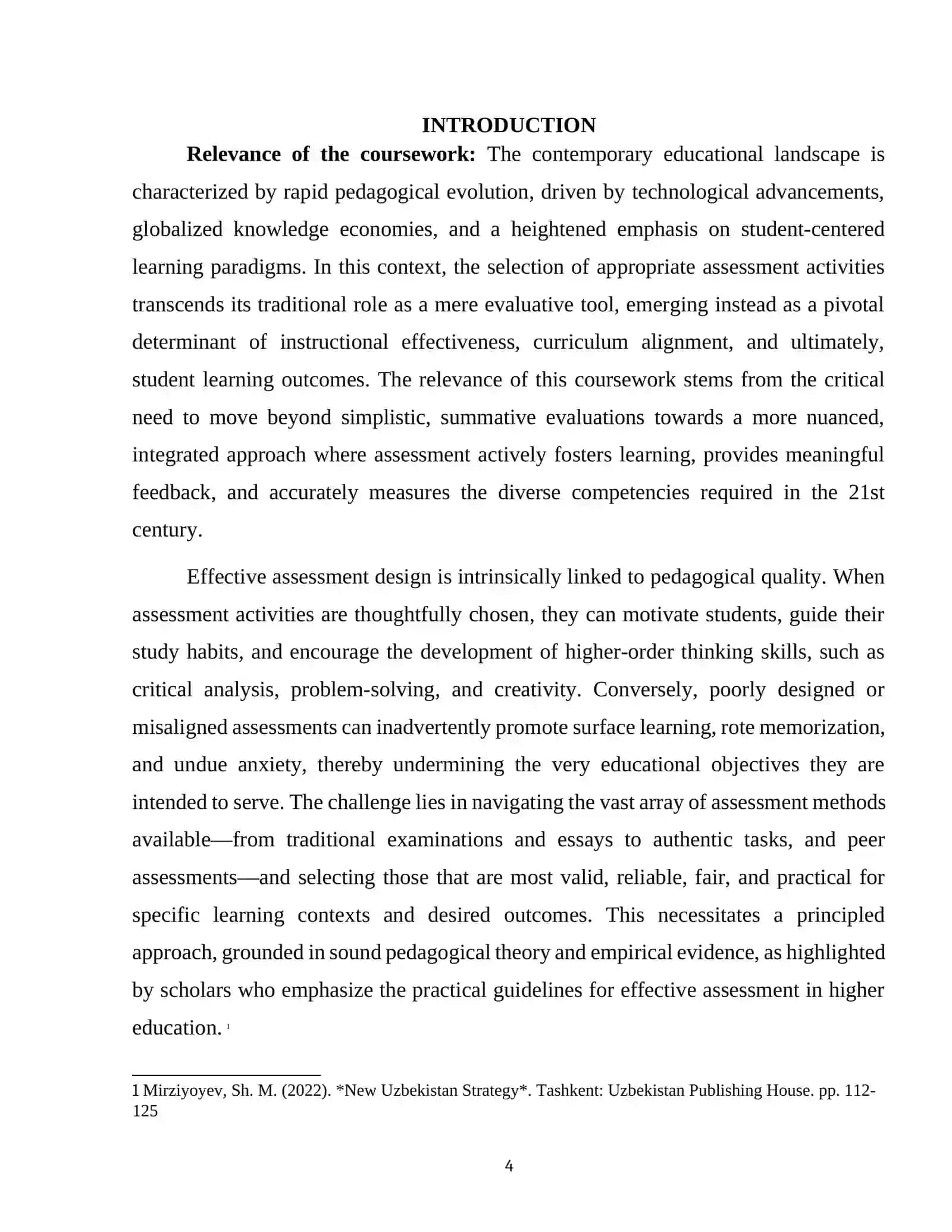 "PRINSIPLES FOR CHOOSING ASSESSMENT ACTIVITIES" 4