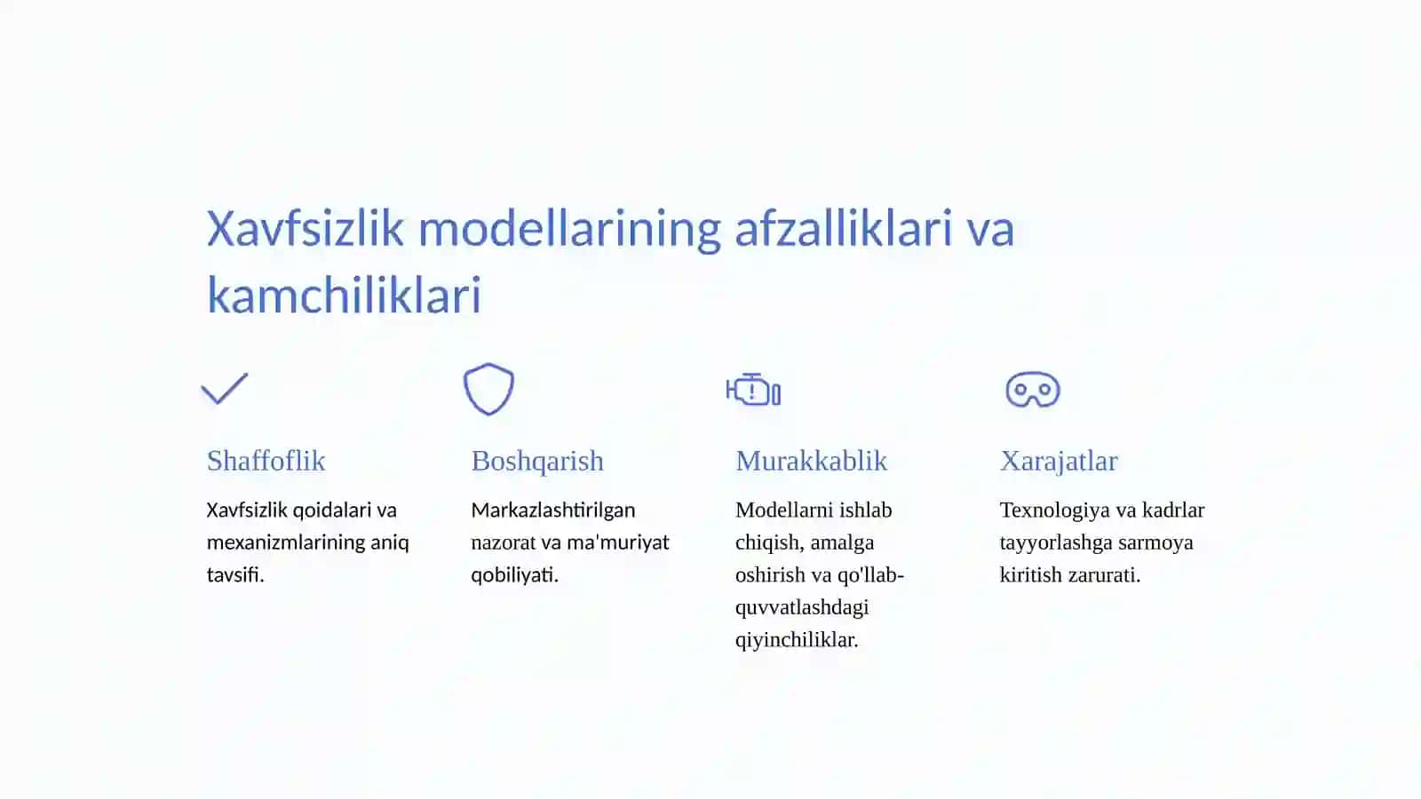 Xavfsizlik modellarini qo’llash 4