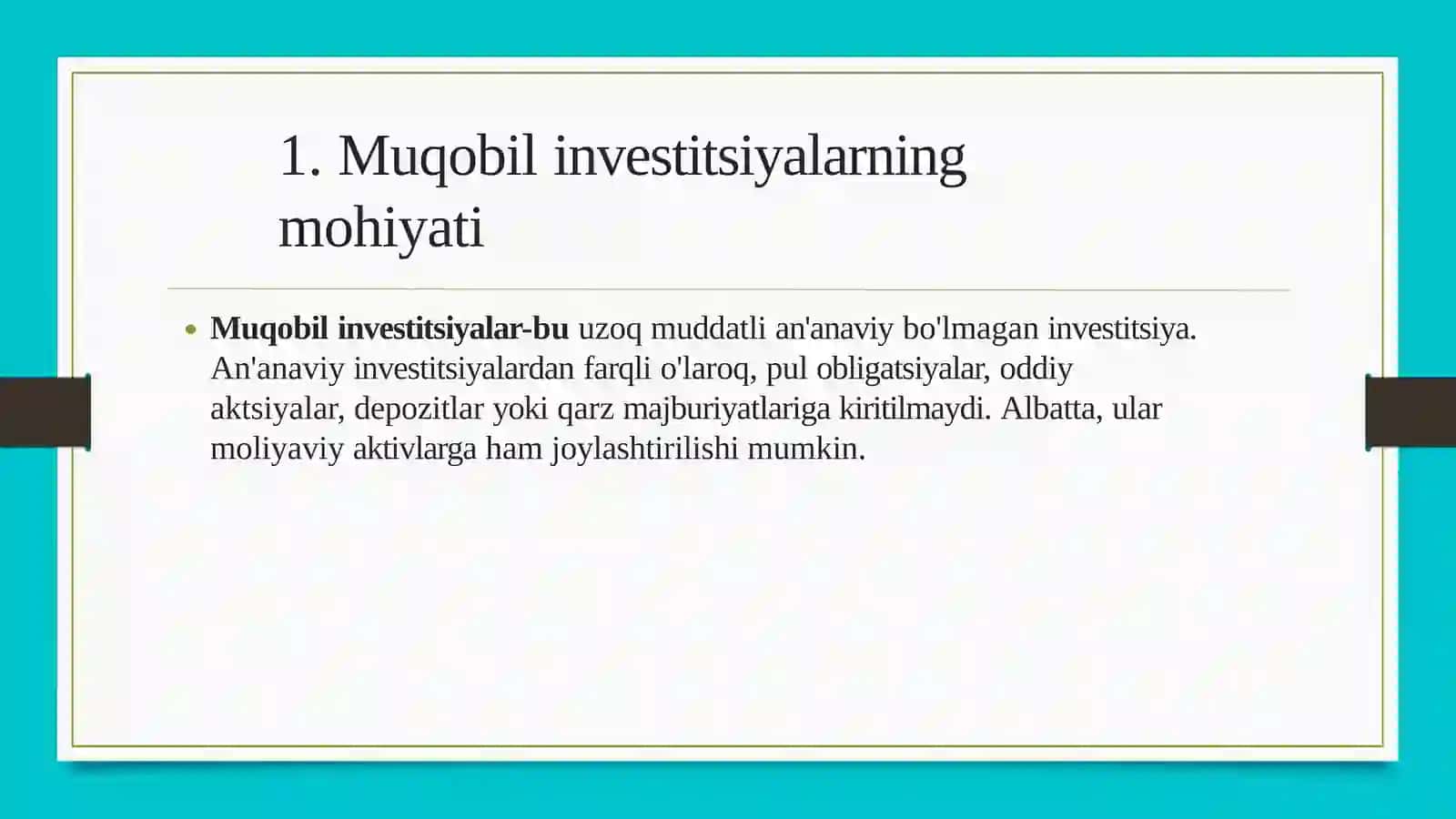 Muqobil  investitsiyalar 4