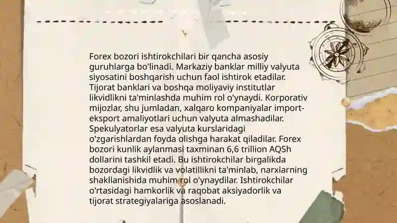 Xalqaro bozorda Forex 4