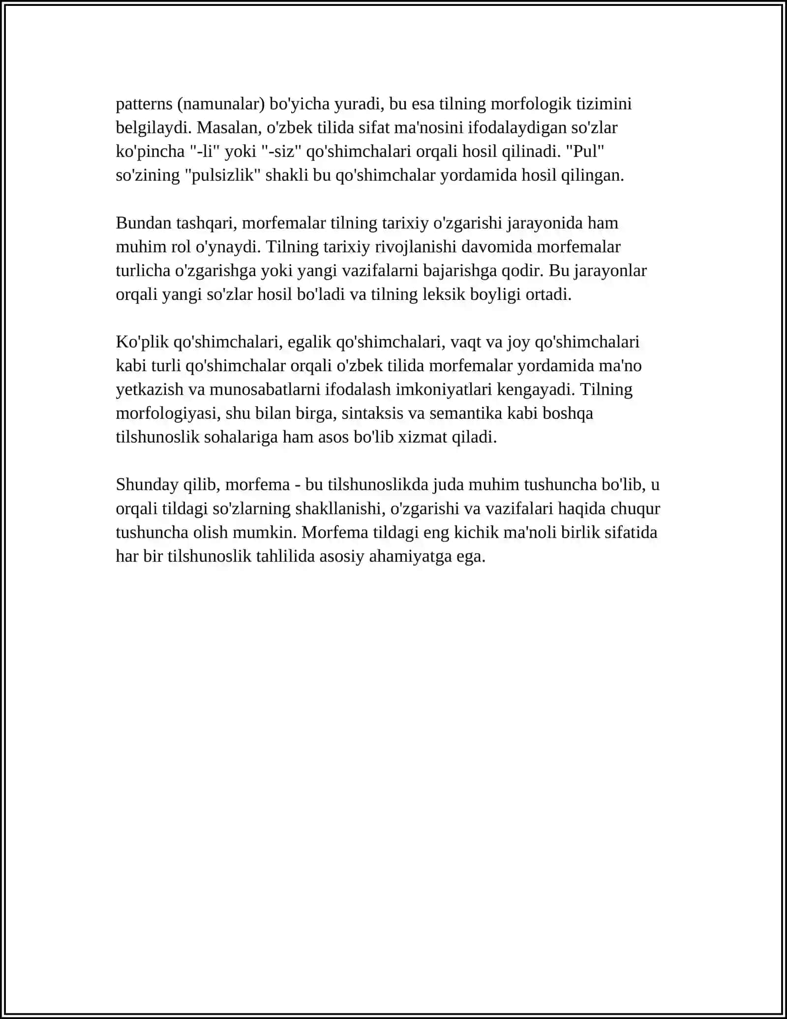 MORFEMIKA HAQIDA TUSHUNCHA 4