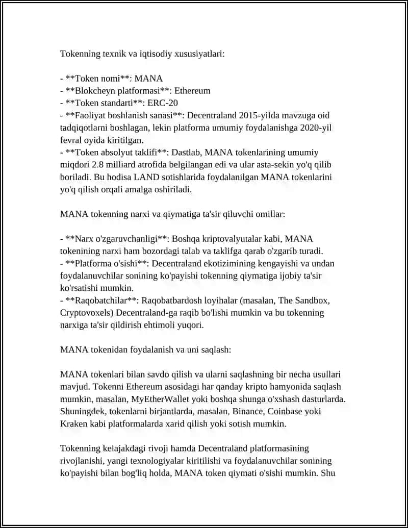 MANA token 4