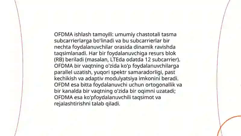 OFDM va OFDMA texnologiyalari 4