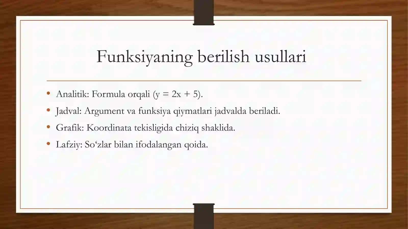 Funksiyalar va ularning xossalari 4
