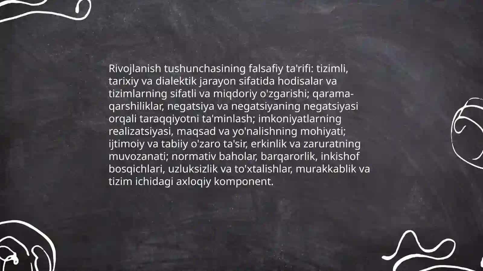 Rivojlanish falsafasi 4