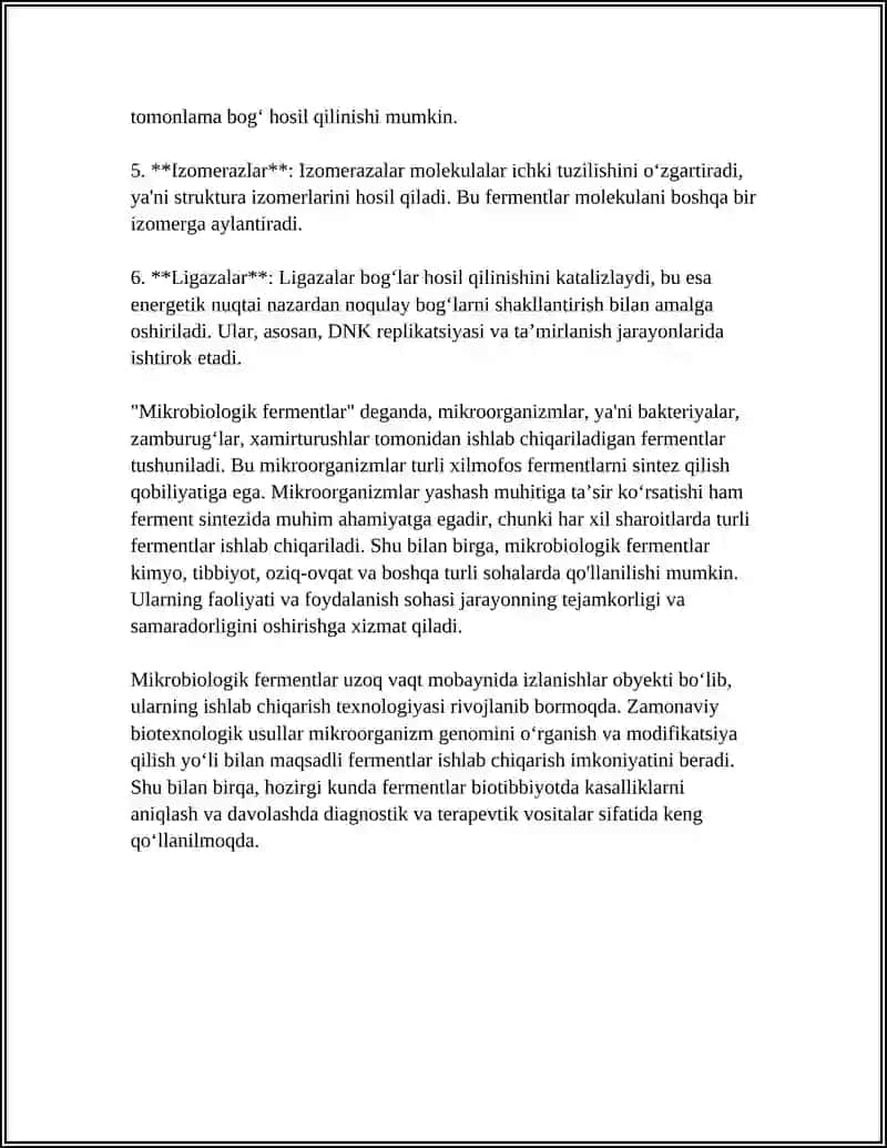 MIKROBIOLOGIK FERMENTLAR ISHLAB CHIQARISH 4