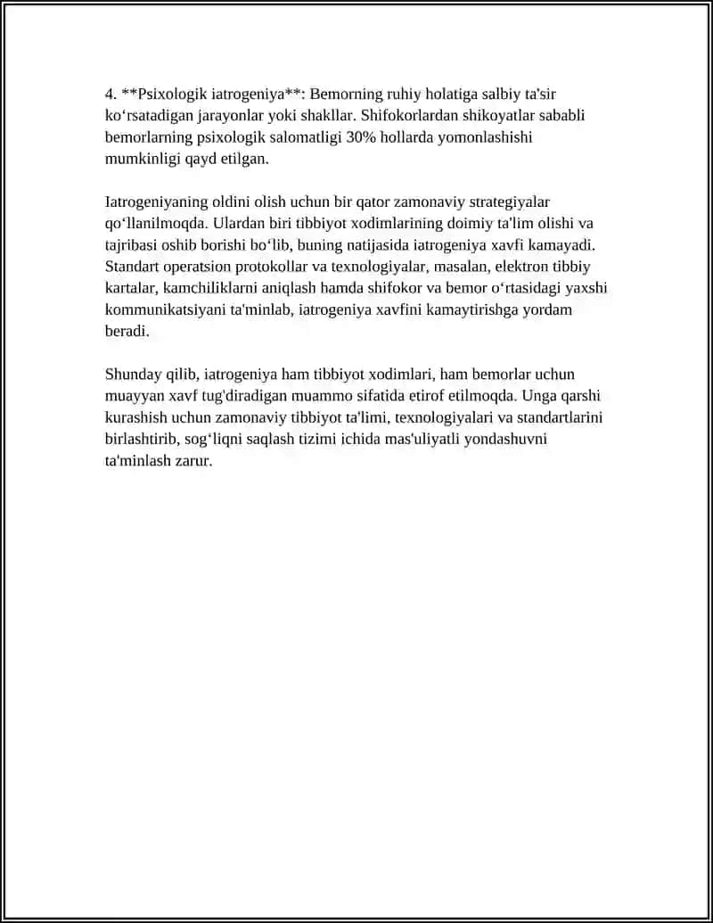 Yatrogeniya muammolari 4