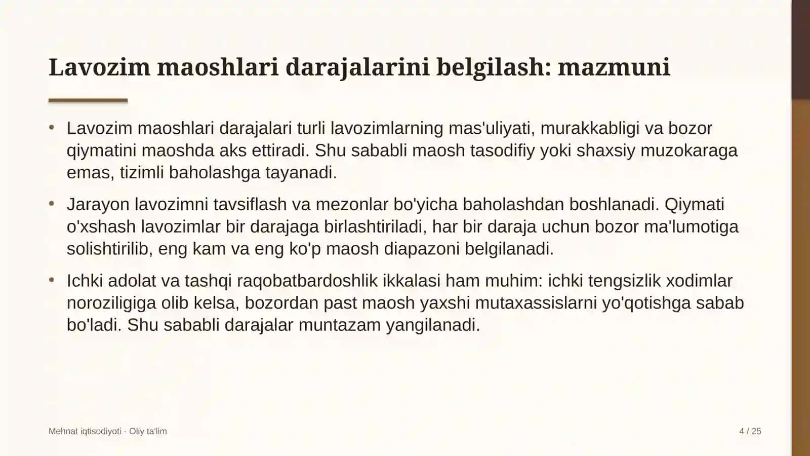 repetitorlik faoliyatida lavozim maoshlari darajalarini belgilash 5382 4