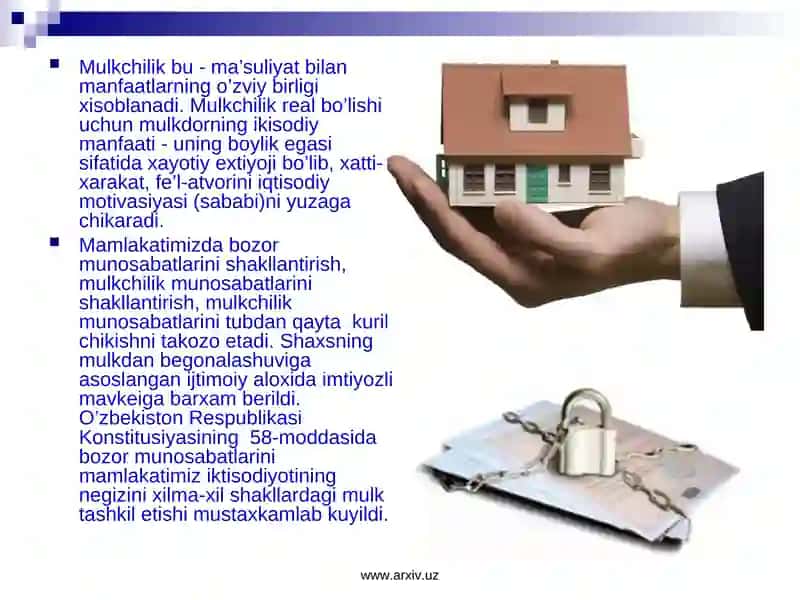 Mulkchilik huquqlarining iqtisodiy nazariyasi 4