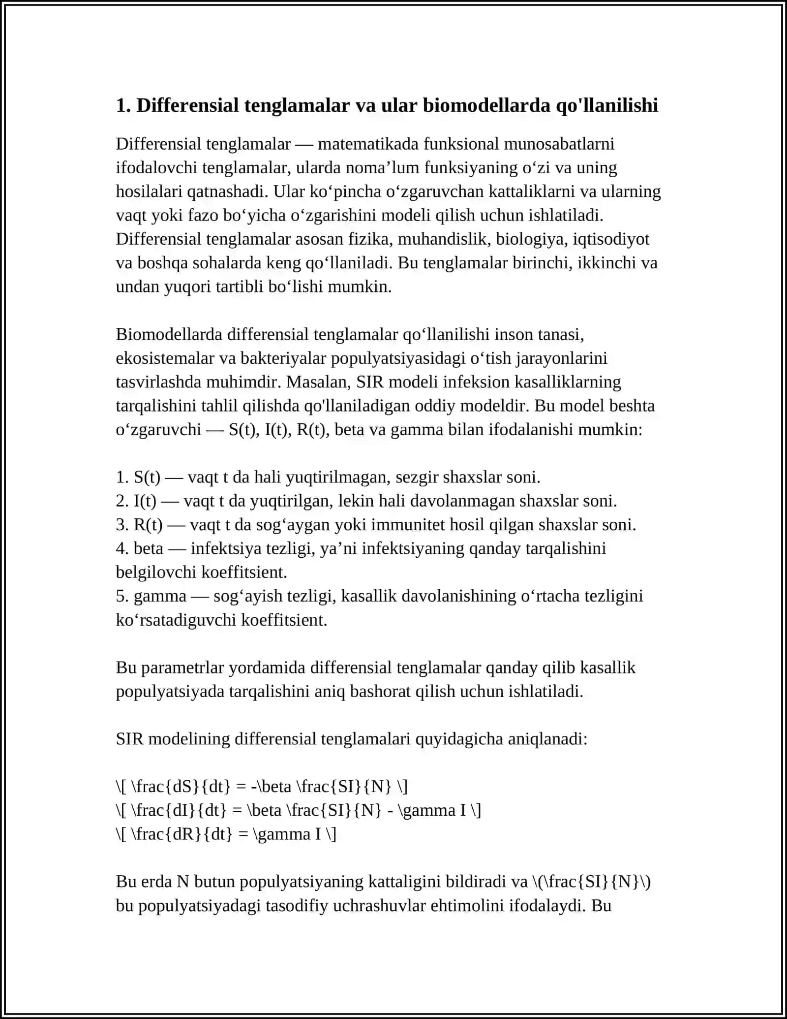 BIOLOGIYA VA MEDITSINADA DIFFERENSIAL HISOB TATBIQLARI 4