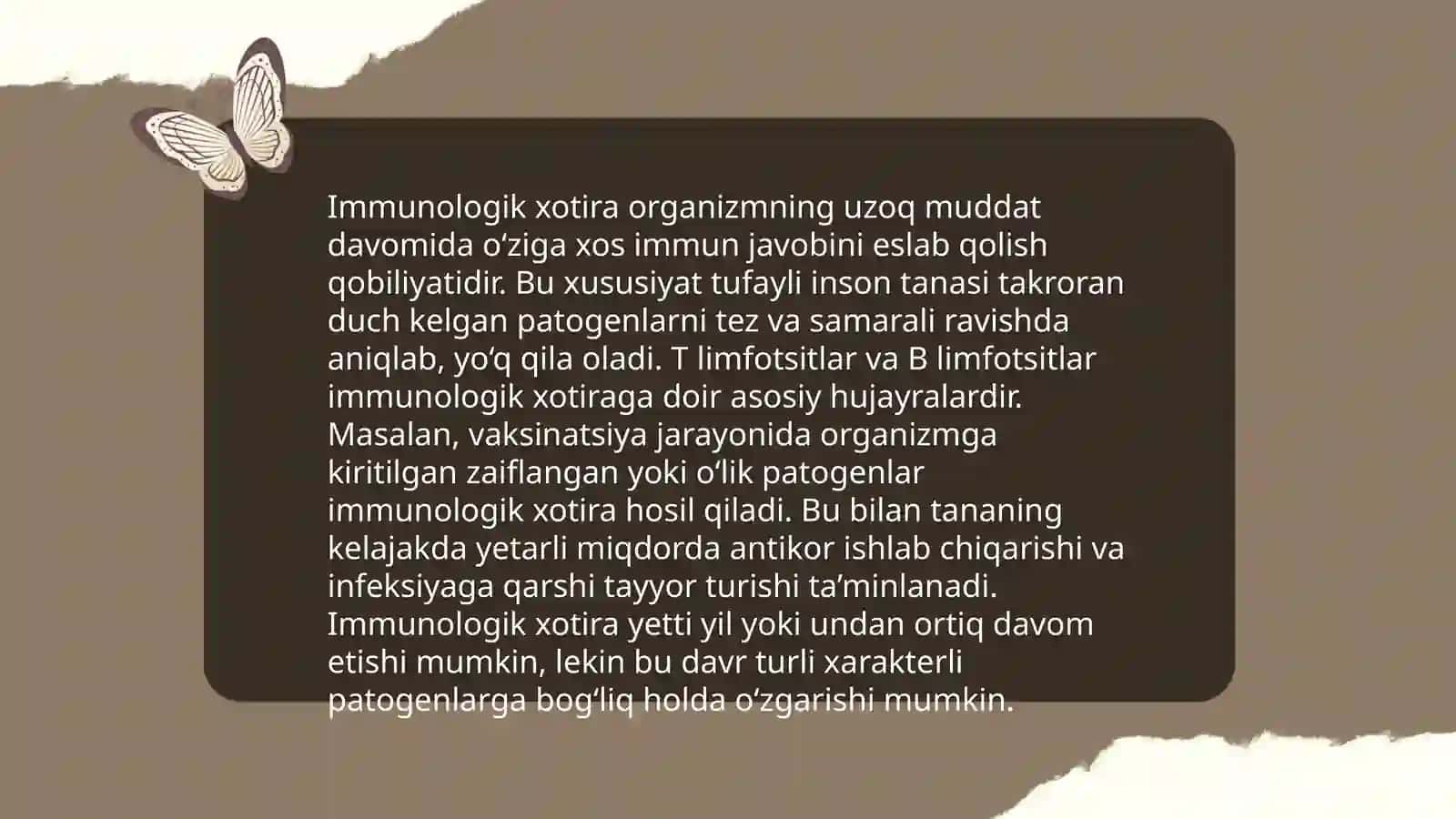 Immun reaksiyalarining shakllanishi 4
