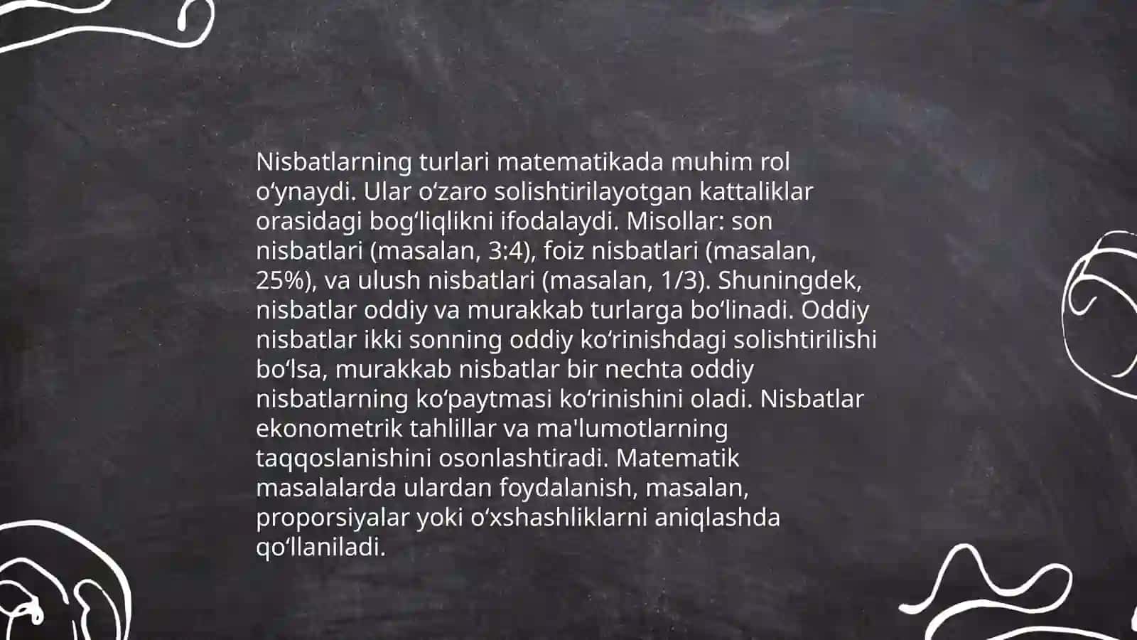 Nisbatlar nazariyasi 4