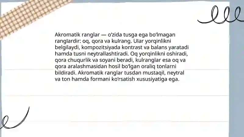 Ranglar haqida maʼlumot 4