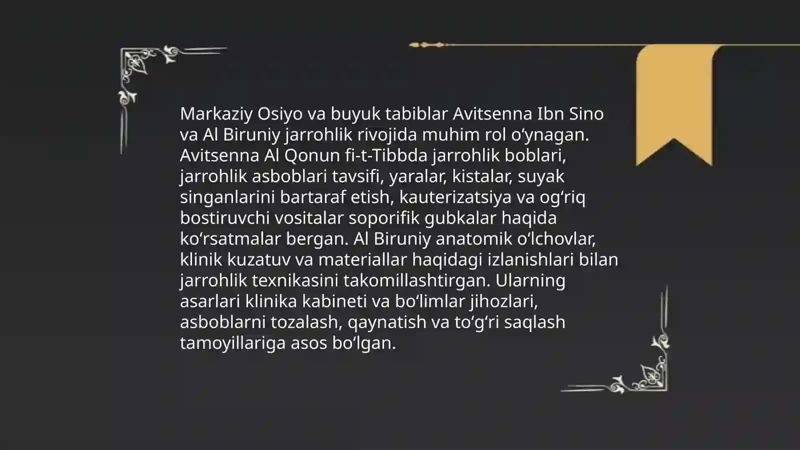 Xirurgiya fani xerurgiyani rivojlanish tarixi 4