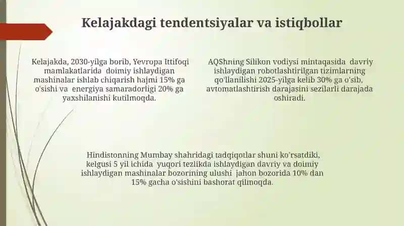 Davriy va Uzluksiz Mashinalar 4