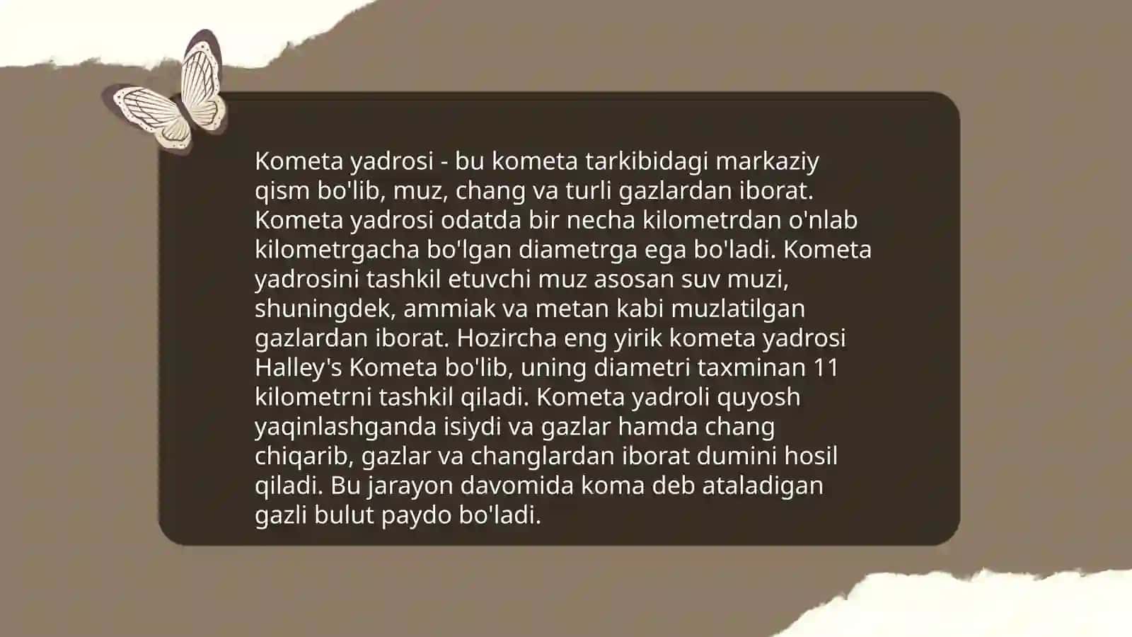 Kometa tuzilishi 4