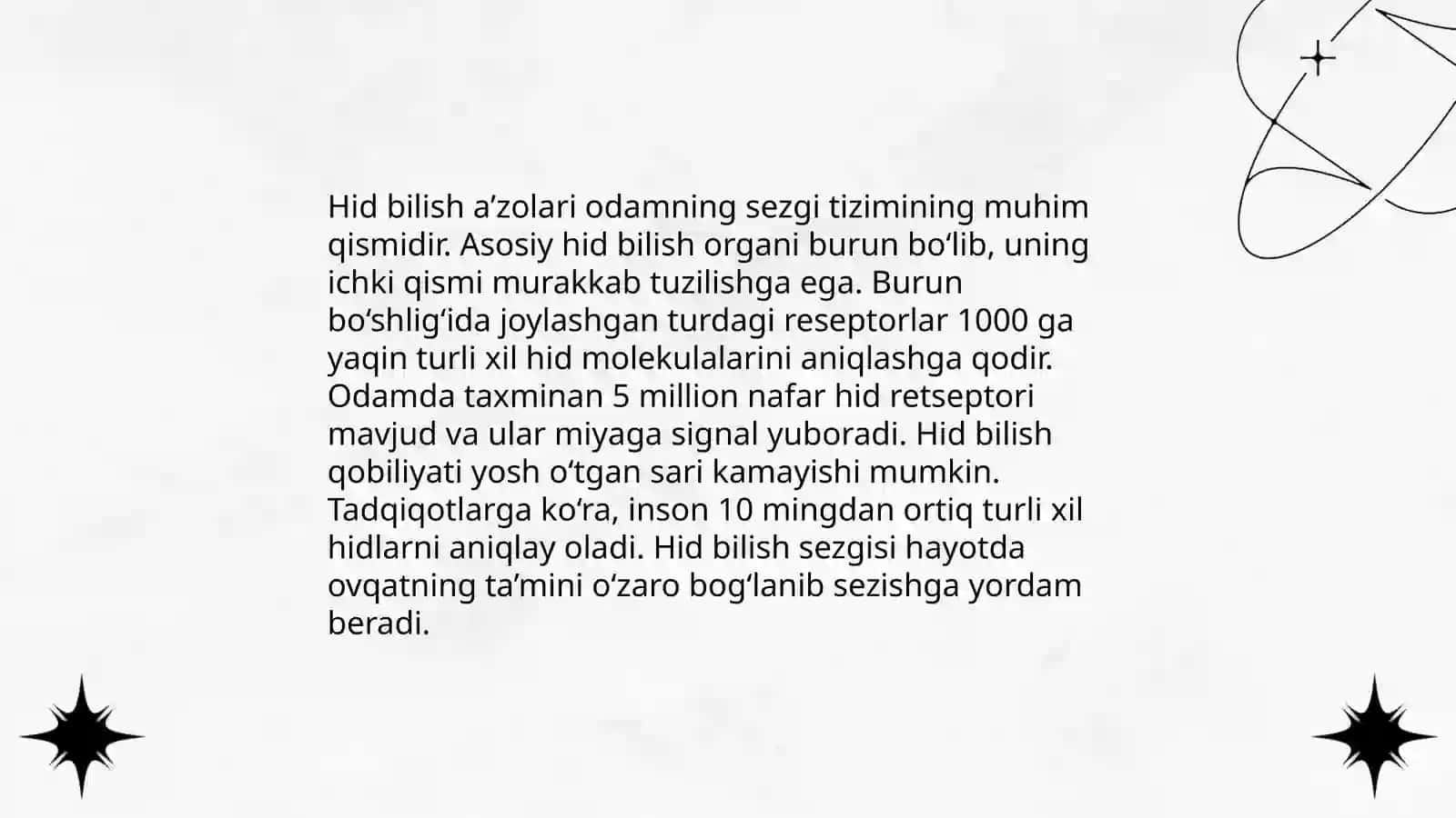 Tam bilish va hid bilish azolarining funksional anatomiyasi 4