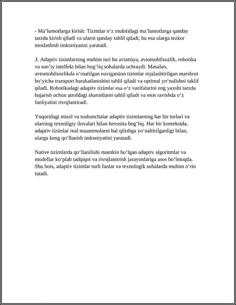 ADAPTIV SISTEMALARNING SINFLANISHI 4