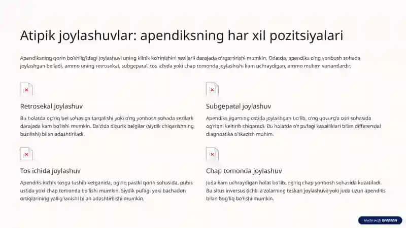 Oʻtkir apenditsit atipik kechishi 4