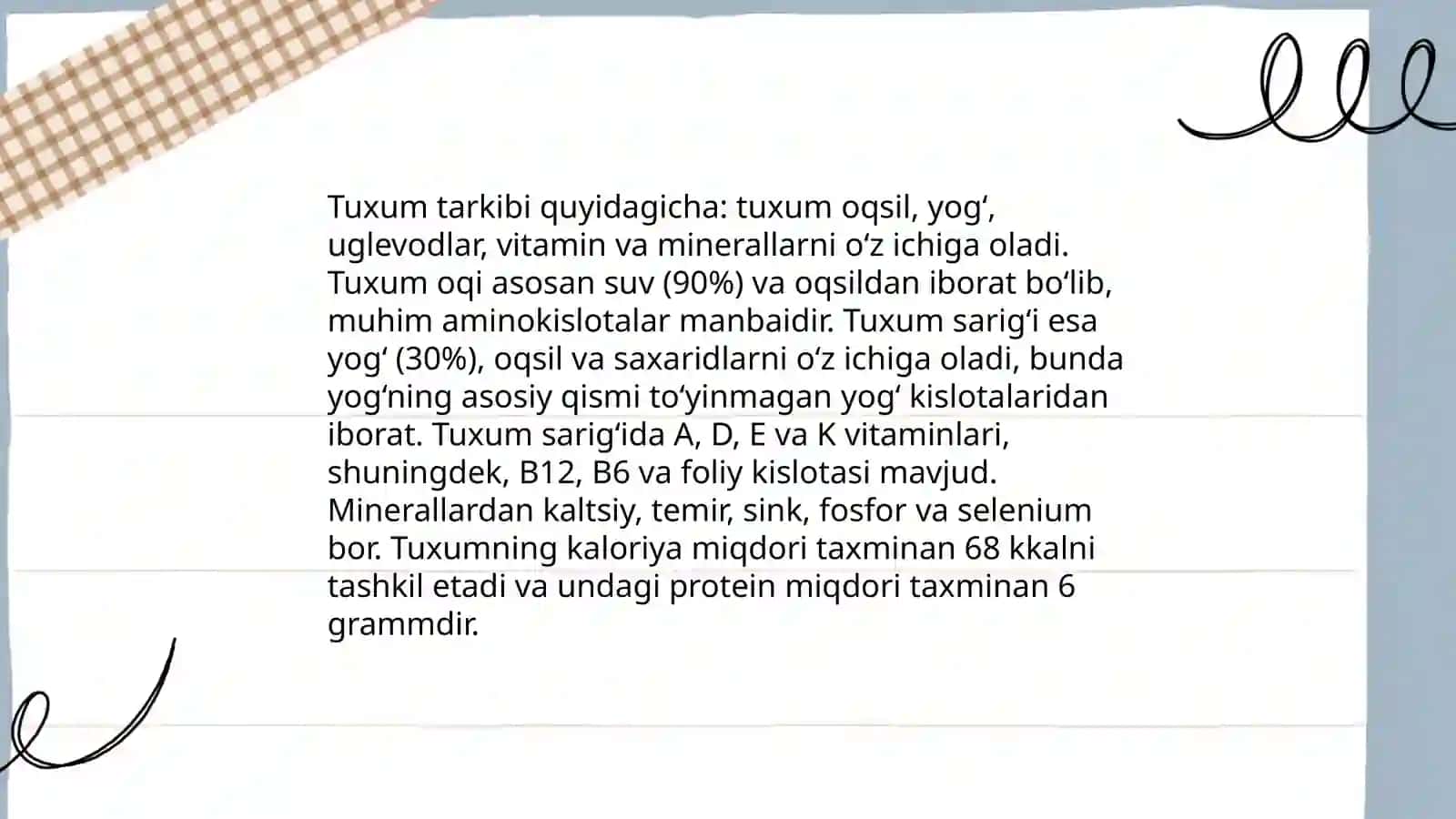 Tuxum va tuxum mahsulotlari 4