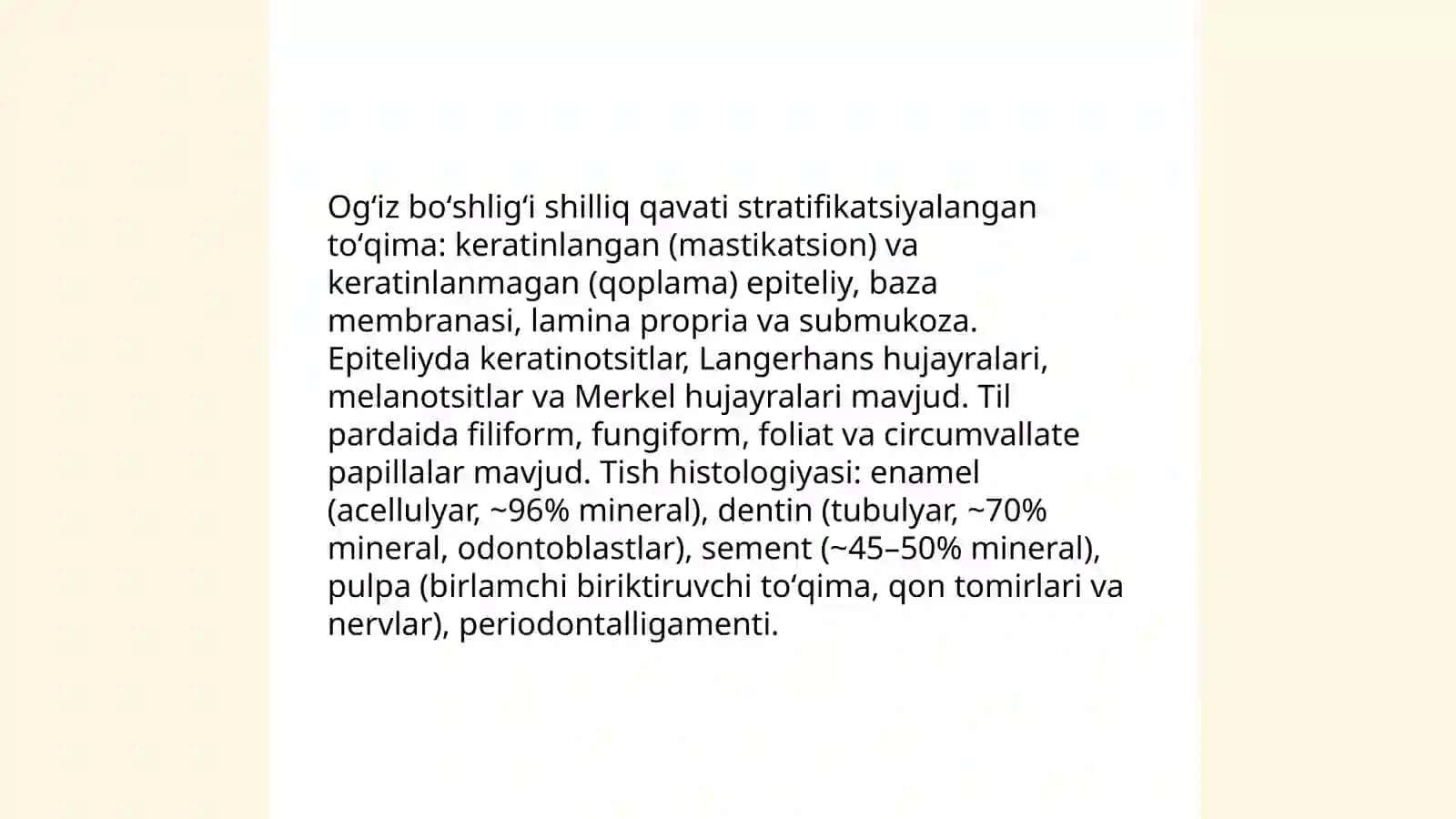 Ovqat hazm qilish gistalogiyasi 4