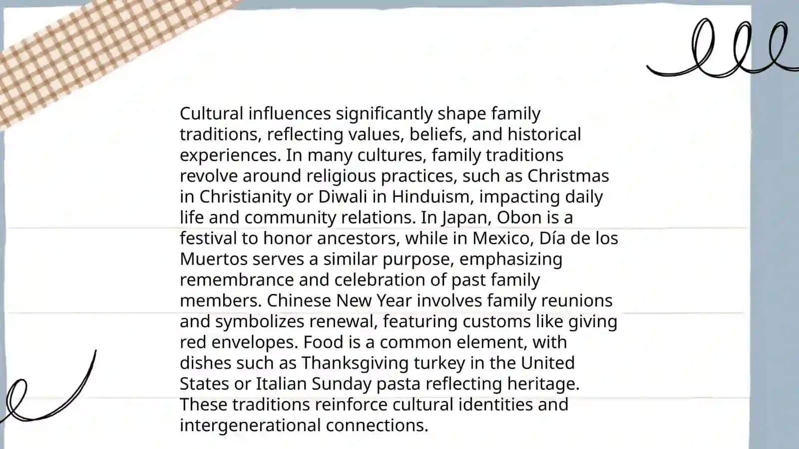 Family traditions 4