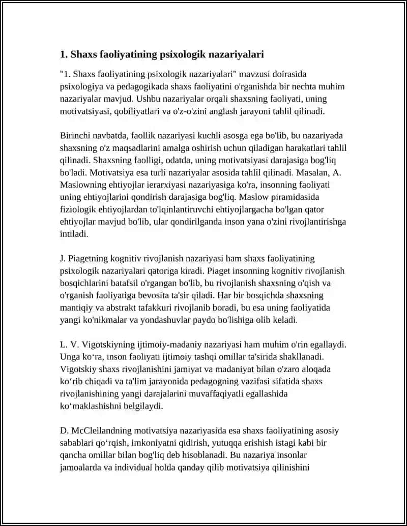 PSIXOLOGIYA VA PEDAGOGIKADA SHAXS FAOLIYATI 4