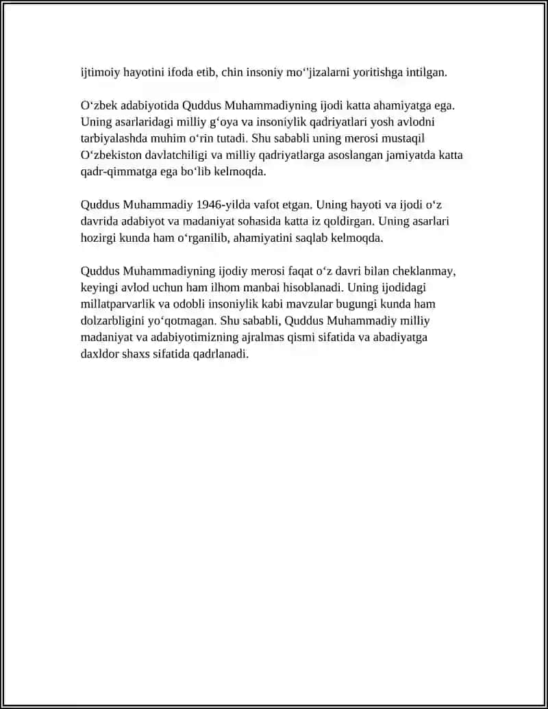 QUDDUS MUHAMMADIY HAYOTI VA IJODIGA 4