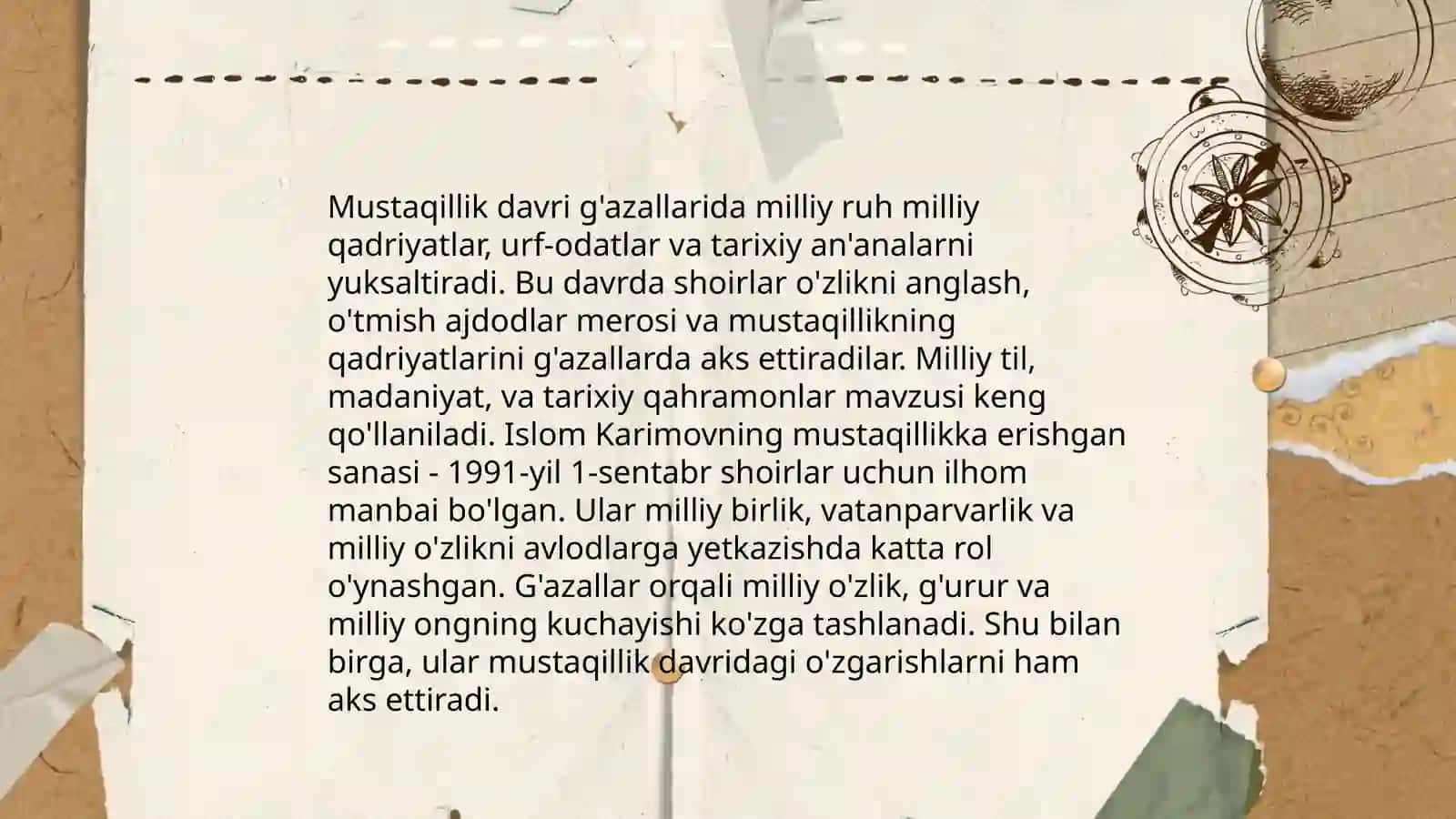 Mustaqillik davri she'riyatida g'azal janri tipologiyasi 4