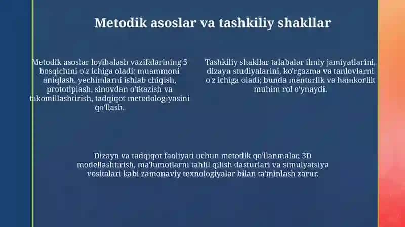 Talabalar Dizayn va Tadqiqot Faoliyati 4