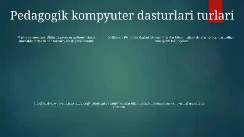 Pedagogik Kompyuter Dasturlari 4