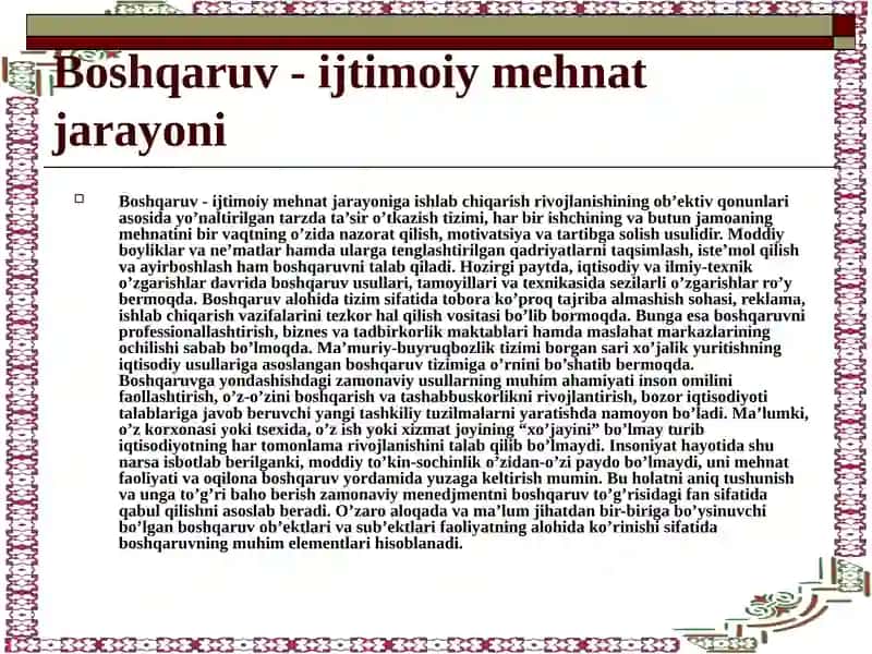 Boshqaruv vazifalari 4