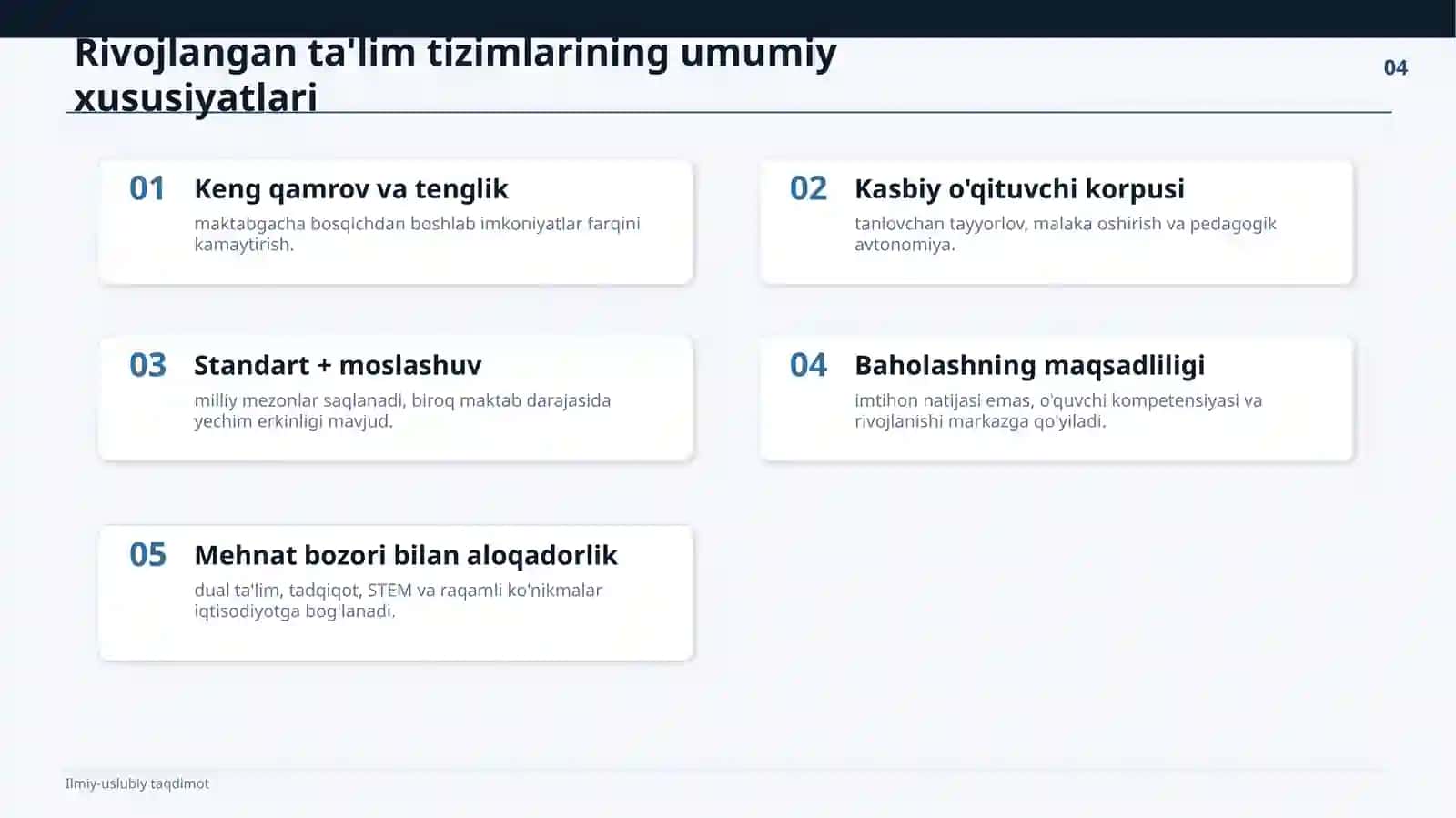 Rivojlangan xorijiy mamlakatlarning ta'lim tizimi 4