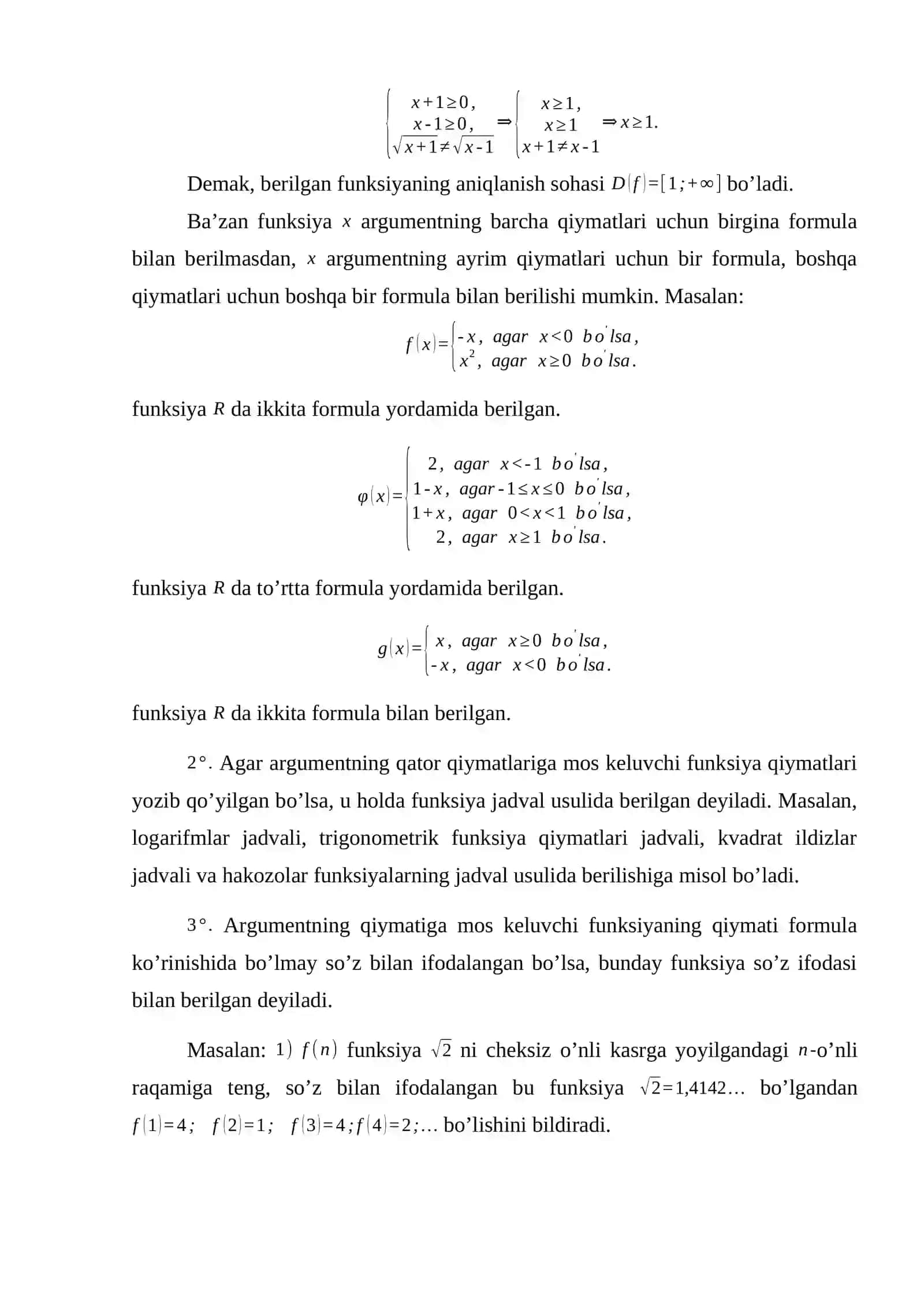 Funksiya tushunchasi va uning limiti 4