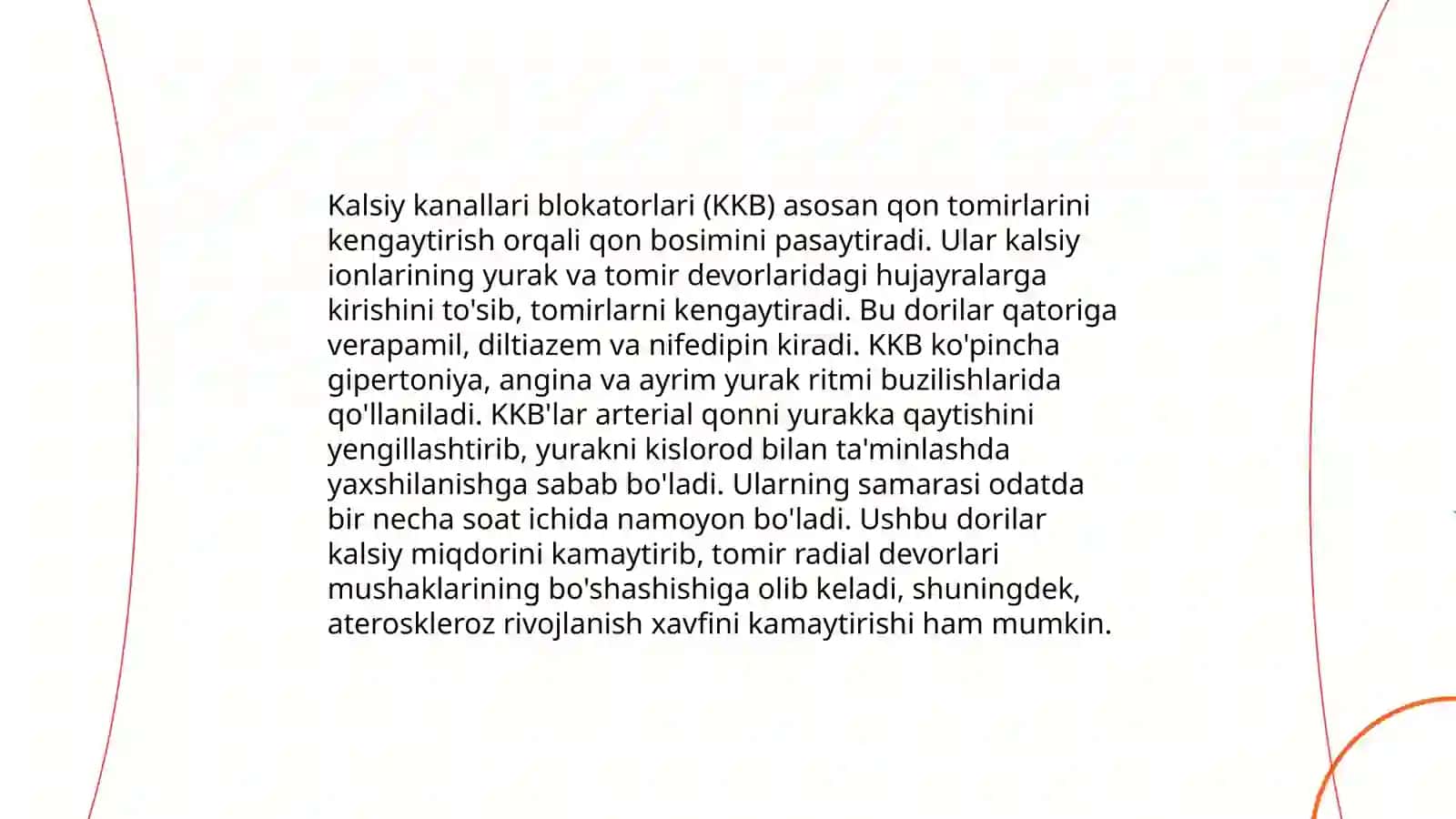 Kalsiy kanali blokatorlarning antianginal ta'siri mexanizmi 4