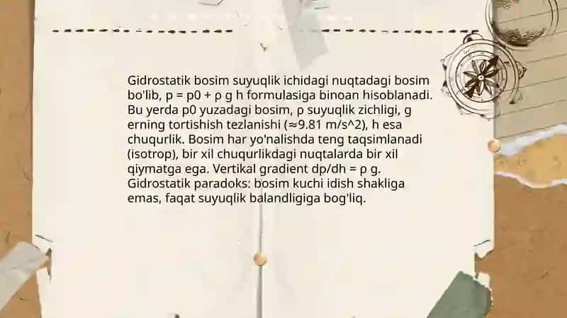 Suyuqlik mehanikasi elementlari 4