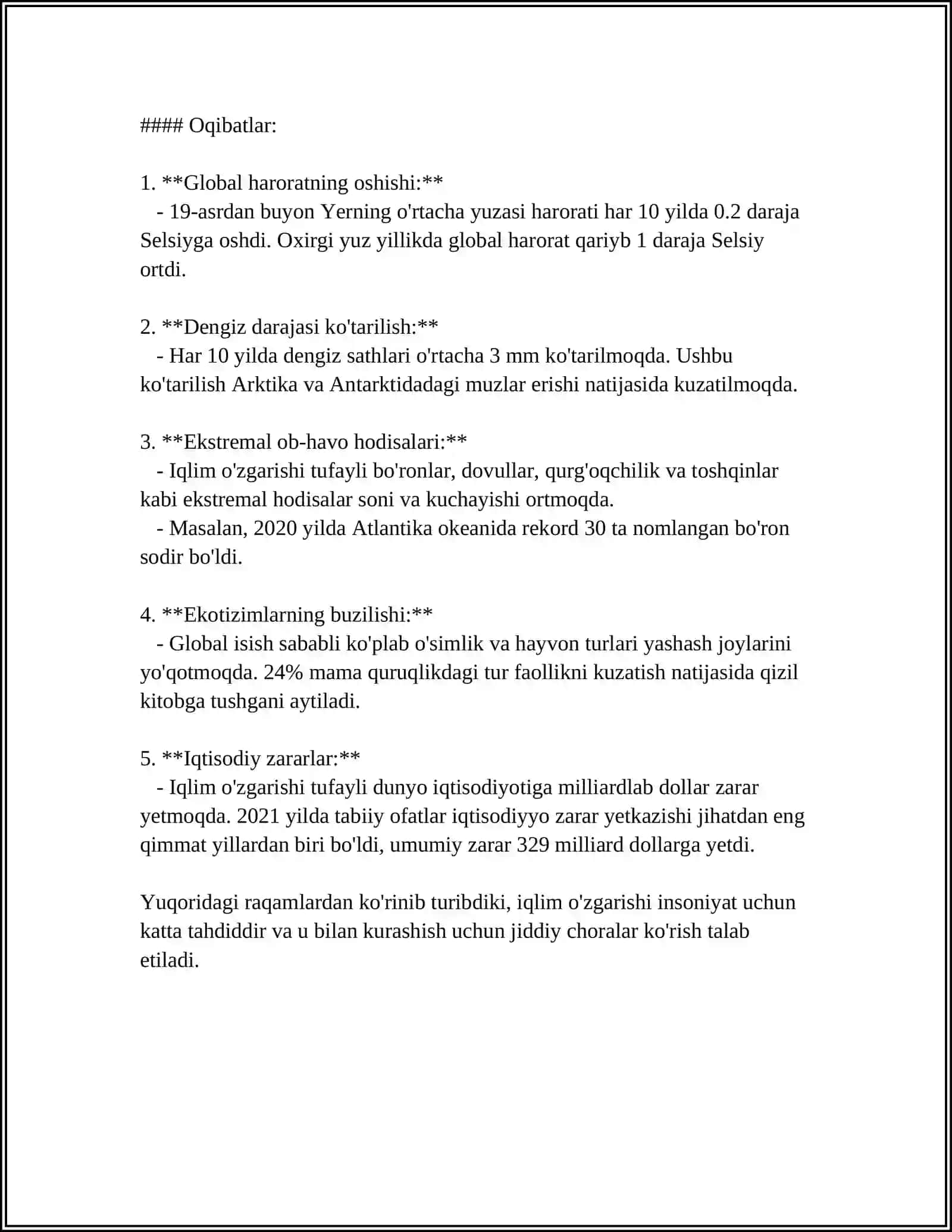 ÓZGARGAN IQLIM SHAROITIDAGI HAYOT 4