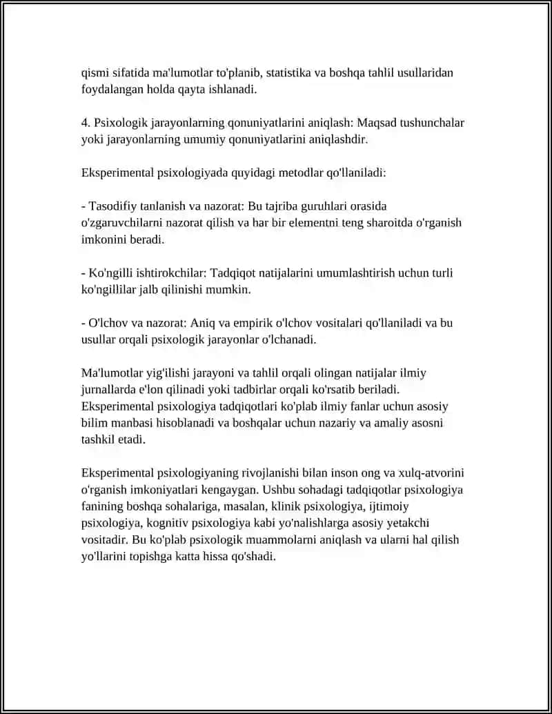 Eksperimental Psixologiya: Tushunchasi, Tarixi 4