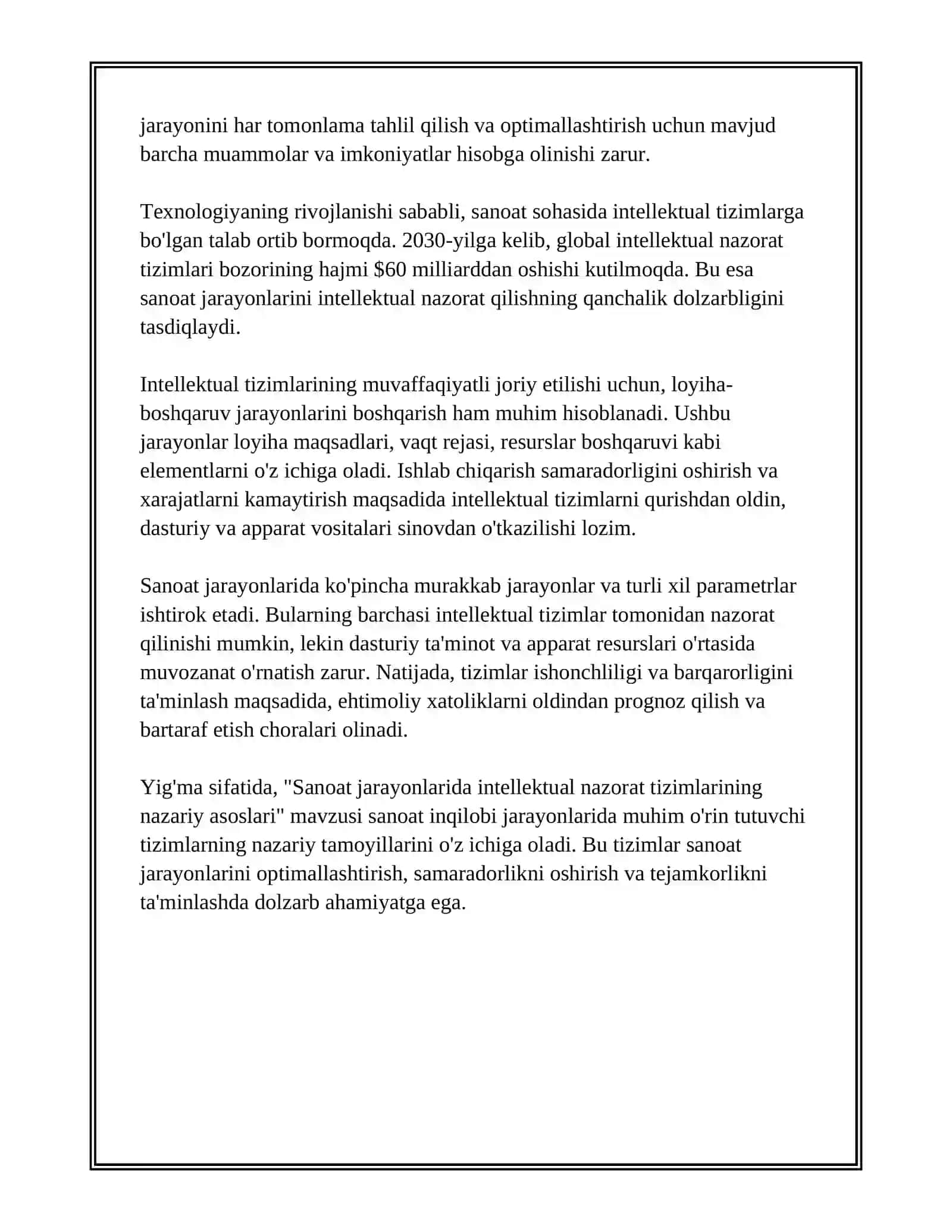 Sanoat jarayonlarida intellektual nazorat tizimlari 4