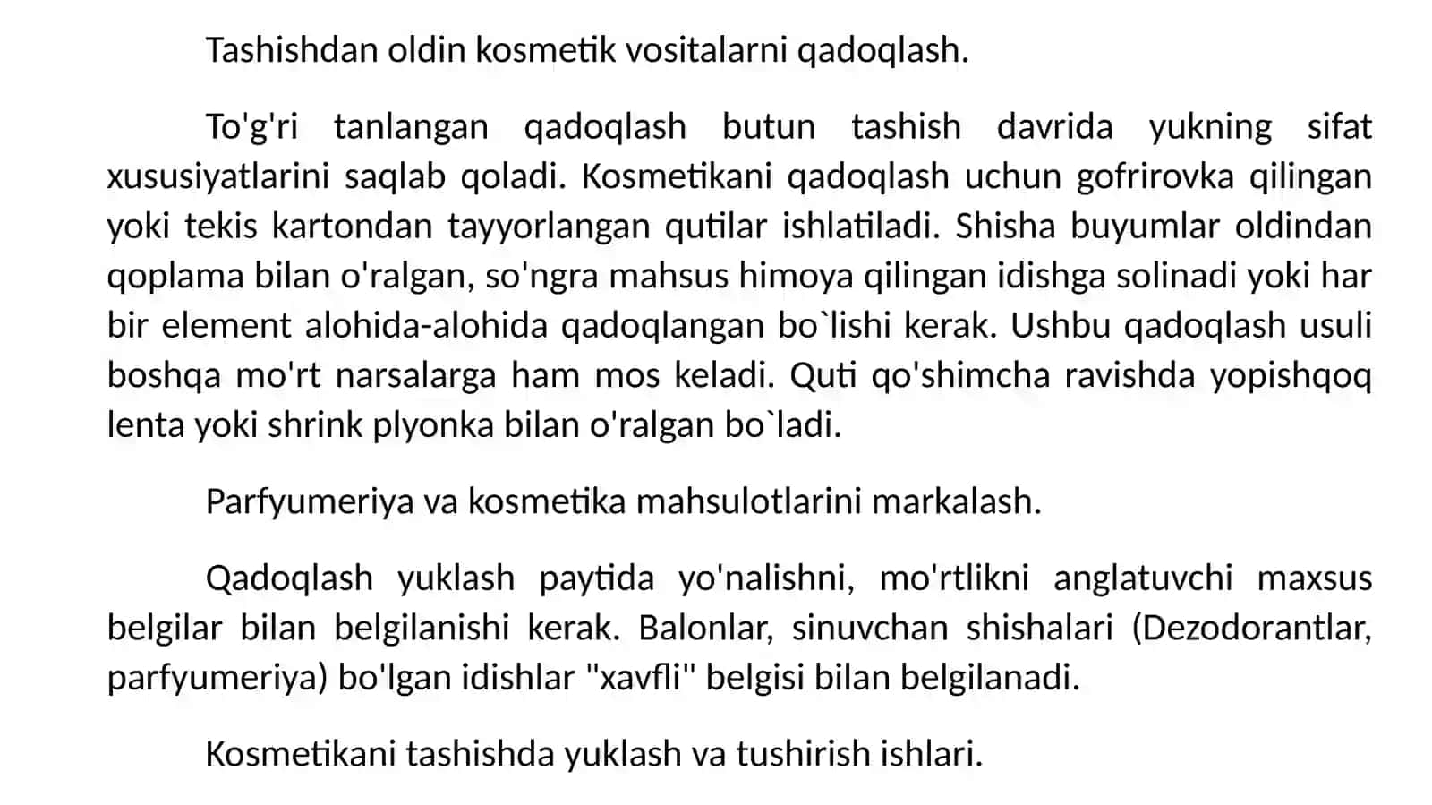 PARFYUMERIYA-KOSMETIKA MAHSULOTLARINI TASHISH 4