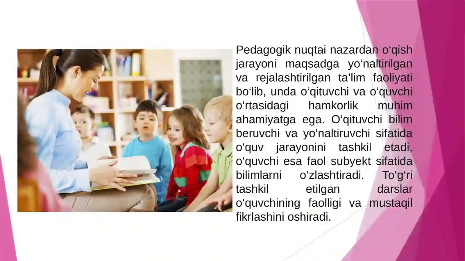 O‘qish jarayonlarining rivojlanishi 4